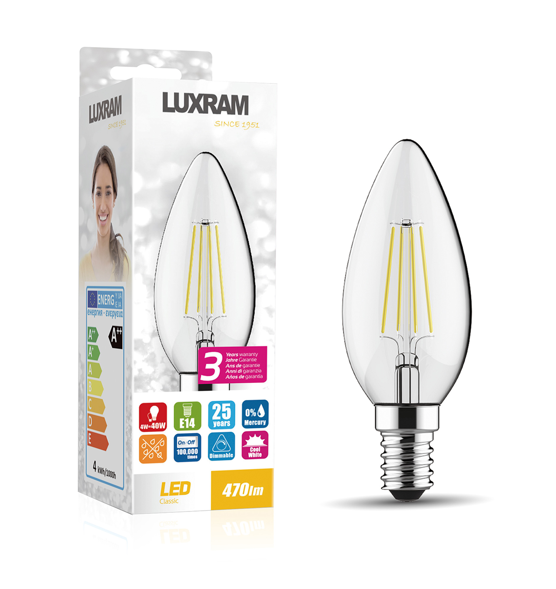 Value Classic LED Lamps Luxram Candle